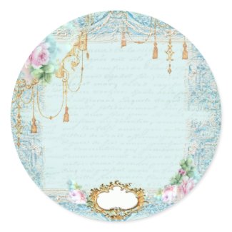 Marie Antoinette Roses and Lace Stationery/Cards sticker