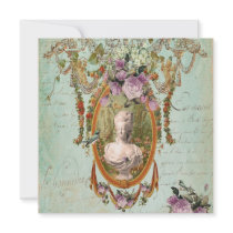 Marie Antoinette Versailles Ancient Gardens Personalized Invitation