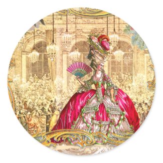 Marie Antoinette Versailles Pink Party Stickers sticker
