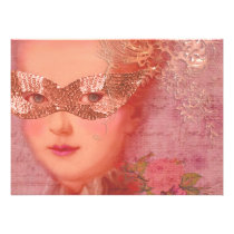 Marie Antoinette Winter Wedding Masquerade 5 x 7 invitations