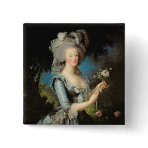Marie Antoinette  with a Rose, 1783 Button