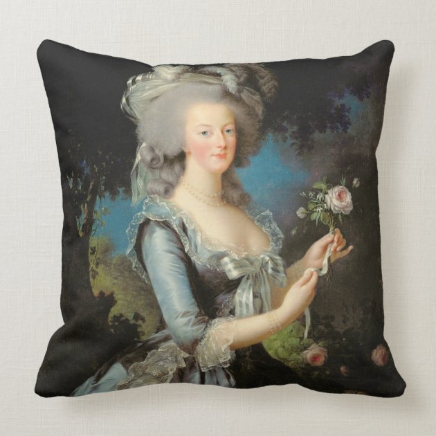 Marie Antoinette with a Rose, 1783 Pillows