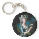 Marie-Antoinette with the Rose by Elisabeth Lebrun Key Chains