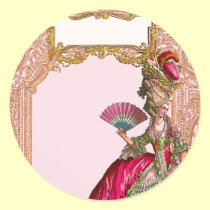 Marie Antonieta en rosas fuertes calcomanías