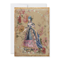 Marie in blue invitation