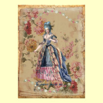 Marie in blue invitation invitations