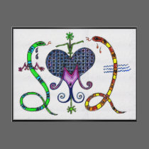Marie Laveau Voodoo Vévé postcards