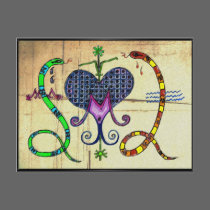 Marie Laveau Voodoo Vévé postcards
