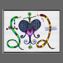 Marie Laveau Voodoo Vévé postcards