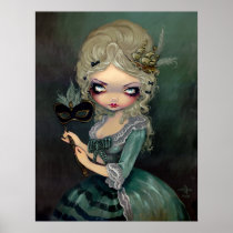 Marie Masquerade lowbrow gothic Rococo Art Print