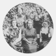 Marie Sklodowska Curie with her Four Students Stickers