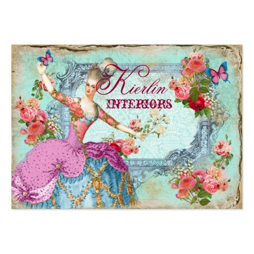 Marie Vintage Butterfly Business Card (front side)