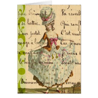 Marie, Vintage Lady Digital Art Greeting Card
