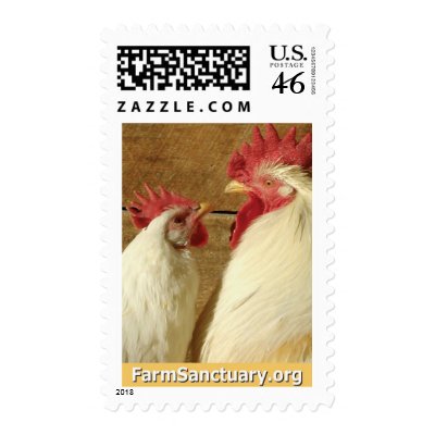 Marigold & Beck the Chickens Stamps by FarmSanctuary