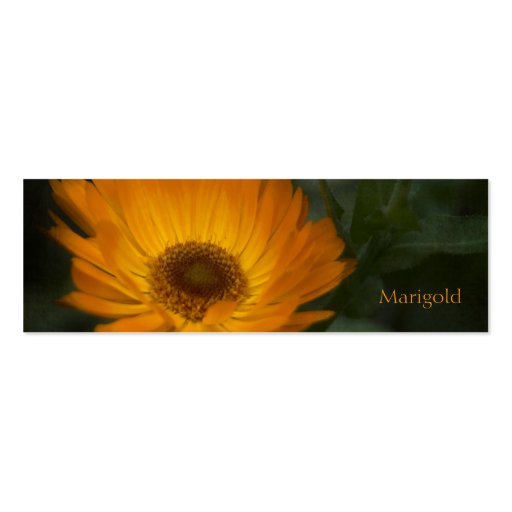 Marigold Bookmark Business Card Template (front side)