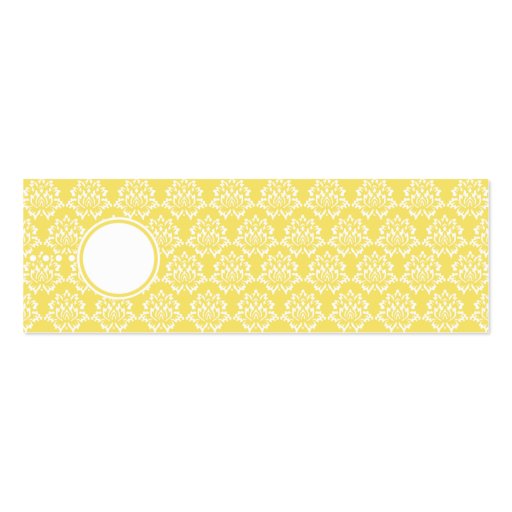 Marigold Favor Tags Skinny Profile Cards Business Cards (front side)