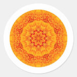 Marigold Mandala Round Stickers
