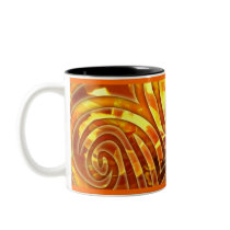 Marigold swirl mug