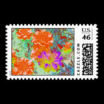 marigolds gone wild! postage