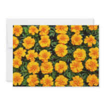Marigolds Yellow flowers Custom Invite
