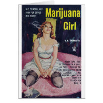 Marijuana girl pulp fiction cover cards