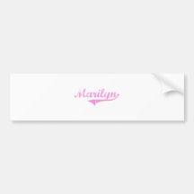 Marilyn Classic Style Name Bumper Sticker
