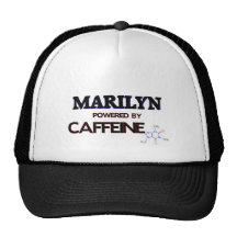 Marilyn powered by caffeine trucker hat