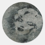 Marilyn Stencil Graffiti on Melrose Round Stickers
