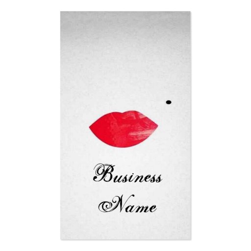Marilyns Lips Make Up Artist Card Business Card (front side)