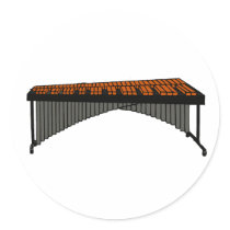 Marimba Design Graphic 1 Round Sticker