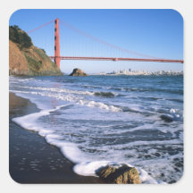 Marin Headlands, Golden Gate Bridge; San Square Sticker