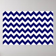 Marina de guerra y zigzag blanco impresiones