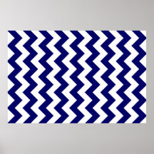 Marina de guerra y zigzag blanco posters