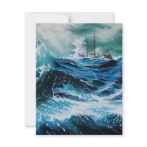 MARINA FOR YACHTING parchment Custom Invitation