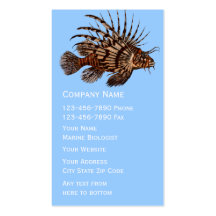 Marine Biologist Business Cards