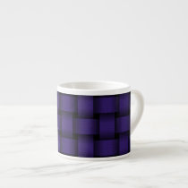 Marine Blue Basket Weave Espresso Cup