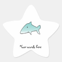 Marine blue shark sticker