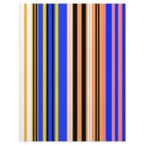 Marine blue yellow and white stripes custom flyer