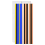 Marine blue yellow and white stripes custom rack cards