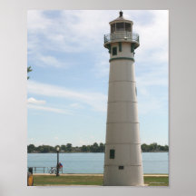 Marine City Lighthouse Poster