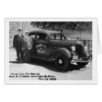 Marine City's First Police Car Greeting Cards