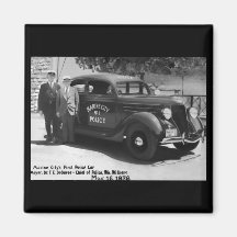 Marine City's First Police Car Magnet