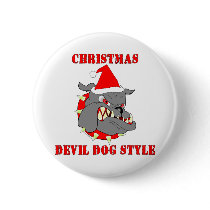 Marine Corps Christmas Devil Dog Style buttons by militarymarinecorps Marine Corps Christmas Devil Dog Style buttons