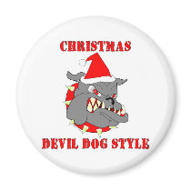 Marine Corps Christmas Devil Dog Style magnets by militarymarinecorps Marine Corps Christmas Devil Dog Style magnets