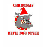 Marine Corps Christmas Devil Dog Style T-shirts
