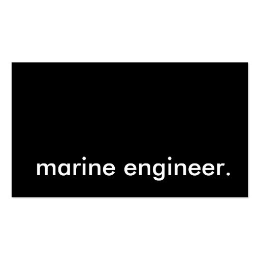 marine engineer. business card template (front side)