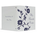 Marine Floral Vine Recipe Book binders