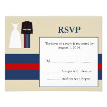 Marine Wedding Invitation RSVP Card