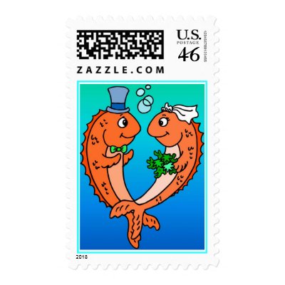 Marine Wedding Pair (4) Postage by MarkoMarko