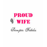 MARINE WIFE, Semper Fidelis Tee Shirts
